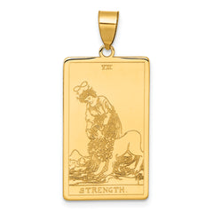 14ky Strength Tarot Card Pendant