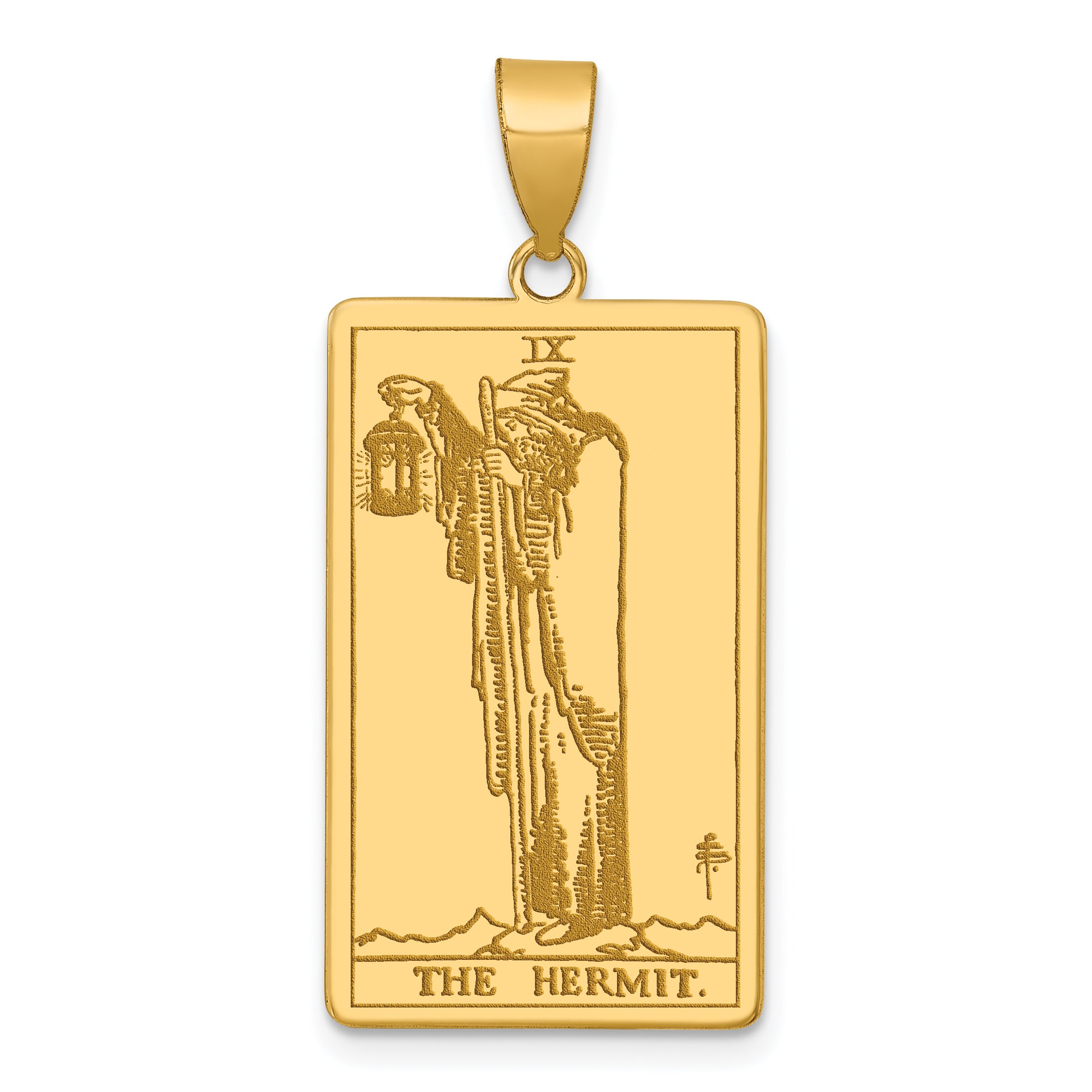 14ky The Hermit Tarot Card Pendant
