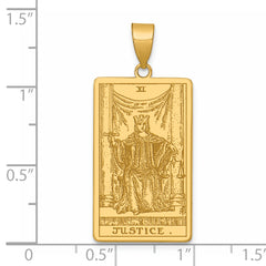 14ky Justice Tarot Card Pendant