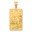 "The Star" Tarot Card Pendant in 14K Yellow Gold, 36mm Textured - Sophia Jewelers