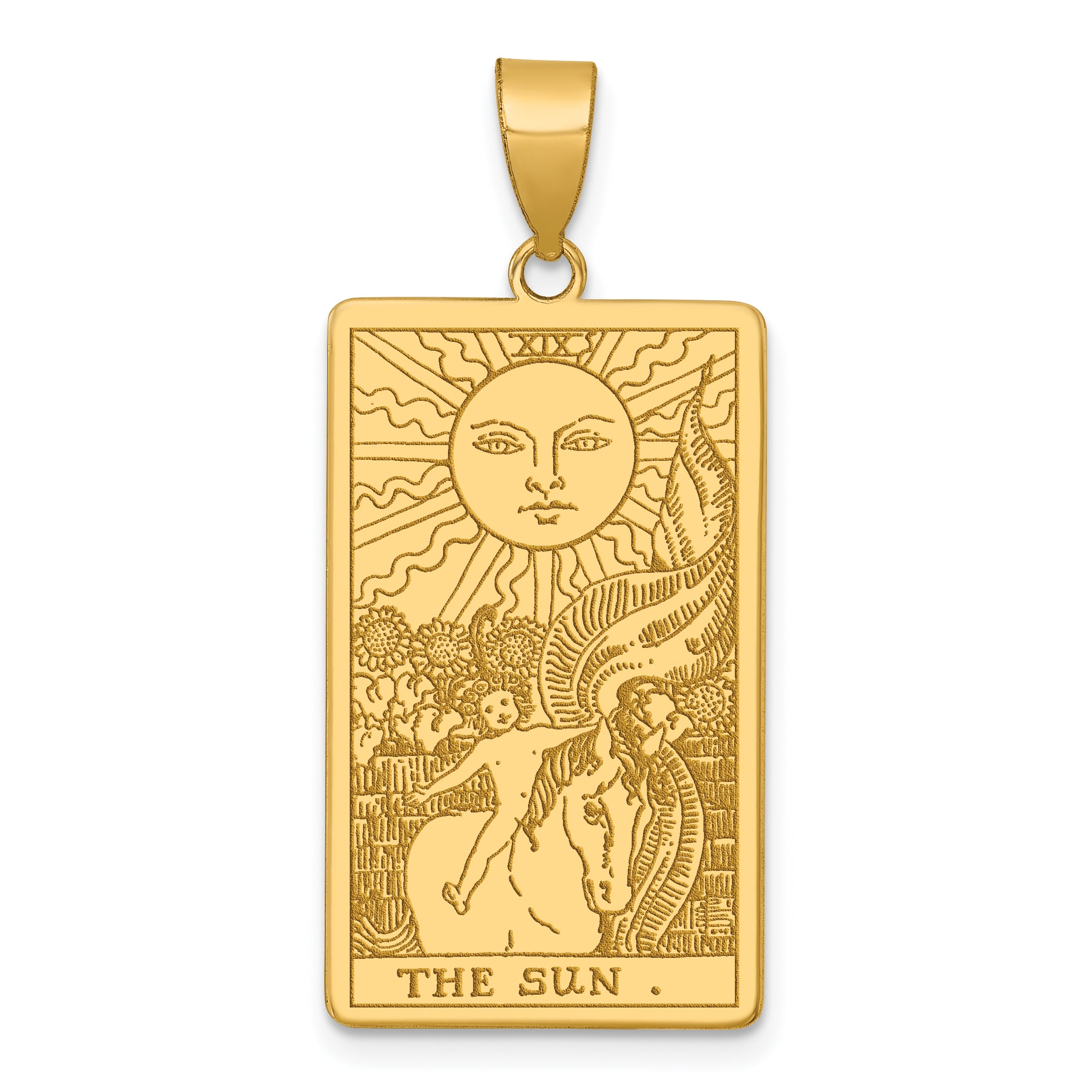 14ky The Sun Tarot Card Pendant