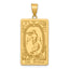 The World Tarot Card Pendant in 14K Yellow Gold, 36mm Textured - Sophia Jewelers