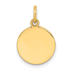 14K Round Disc Charm