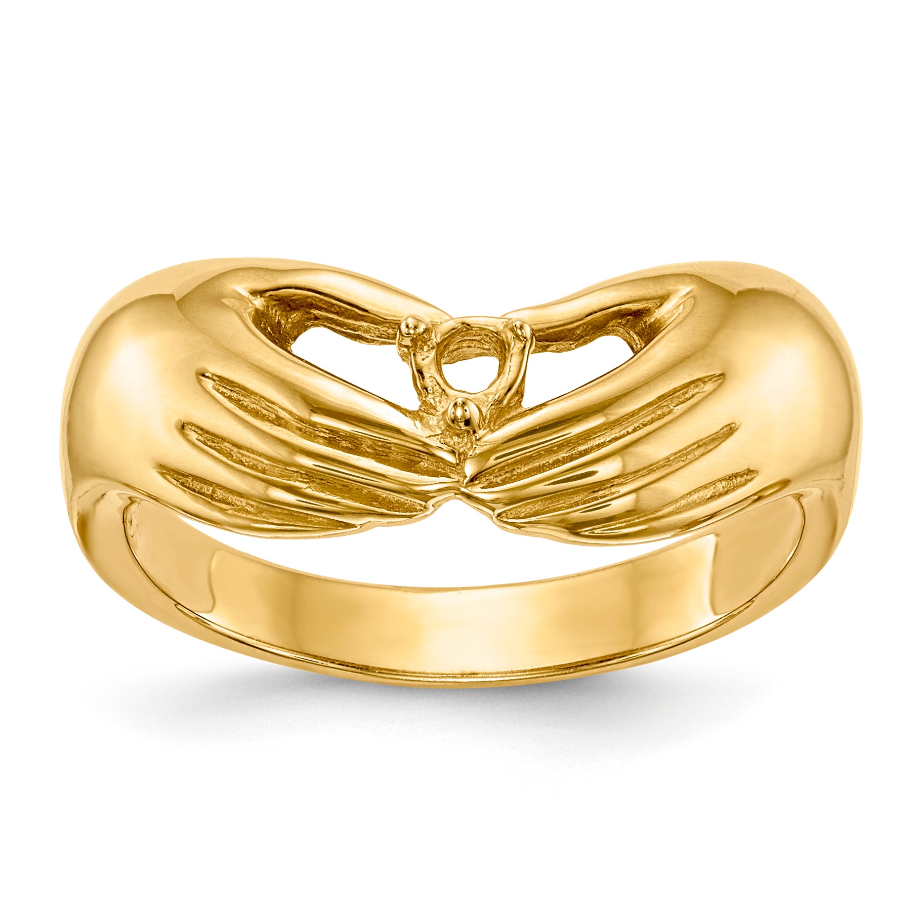 14k 1 Stone Family Ring Mounting (No Stone Included)