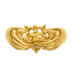 14k 7 Stone Family Ring Mounting (No Stone Included)