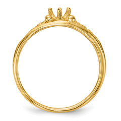 14k 1 Stone Family Ring Mounting (No Stone Included)