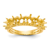 14k 6 Stone Family Ring Mounting (No Stone Included)