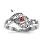 14k White Gold Genuine family jewelry ring