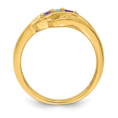 14k Synthetic Family Jewelry Ring