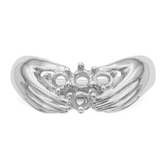 14k White Gold 4 Stone Family Ring Mounting (No Stone Included)