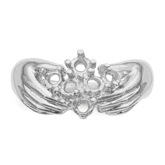 14k White Gold 6 Stone Family Ring Mounting (No Stone Included)