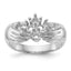 14k White Gold 6 Stone Family Ring Mounting (No Stone Included)