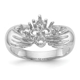 14k White Gold 6 Stone Family Ring Mounting (No Stone Included)