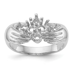 14k White Gold 6 Stone Family Ring Mounting (No Stone Included)