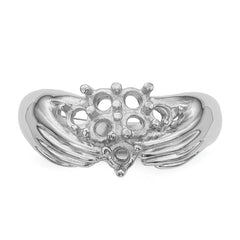 14k White Gold 7 Stone Family Ring Mounting (No Stone Included)