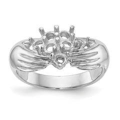 14k White Gold 7 Stone Family Ring Mounting (No Stone Included)