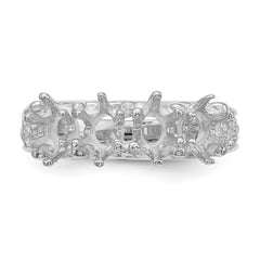 14k White Gold 4 Stone Family Ring Mounting (No Stone Included)