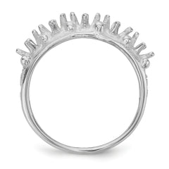 14k White Gold 5 Stone Family Ring Mounting (No Stone Included)