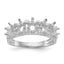 14k White Gold 5 Stone Family Ring Mounting (No Stone Included)