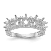 14k White Gold 5 Stone Family Ring Mounting (No Stone Included)