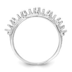14k White Gold 6 Stone Family Ring Mounting (No Stone Included)