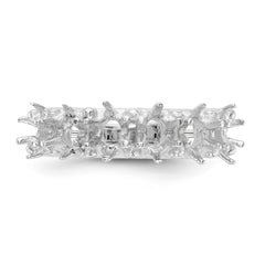 14k White Gold 6 Stone Family Ring Mounting (No Stone Included)