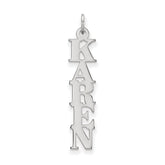 14k White Gold Name Plate Charm