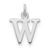 10KW Cutout Letter W Initial Charm