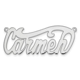 Sterling Silver/Rhodium-plated Polished Name Plate