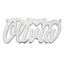 Above Script Personalized Heart Name Plate Pendant in 10K White Gold - Sophia Jewelers