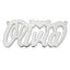 Above Text Heart Name Plate Pendant in Sterling Silver - Sophia Jewelers