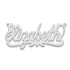 Sterling Silver/Rhodium-plated Heart Name Plate