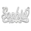 Decorative Underline Heart Name Plate Pendant in Sterling Silver - Sophia Jewelers