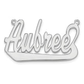 10k White Gold Underlined Name Plate