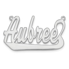 10k White Gold Underlined Name Plate