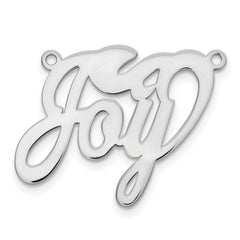 Sterling Silver/Rhodium-plated Polished Name Plate