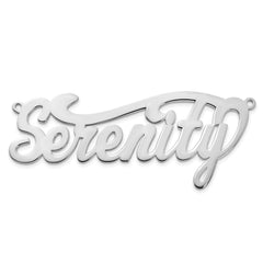 14k White Gold Polished Name Plate