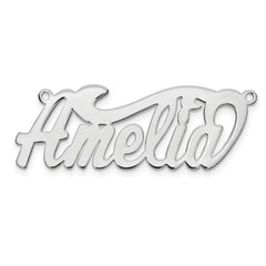 10k White Gold Polished Name Plate