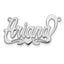 14k White Gold Polished Heart Name Plate