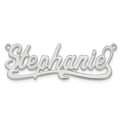 10k White Gold Polished Name Plate
