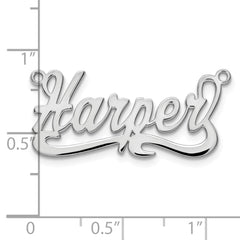 10k White Gold Polished Name Plate