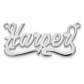 Sterling Silver/Rhodium-plated Polished Name Plate