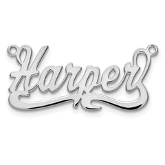 10k White Gold Polished Name Plate