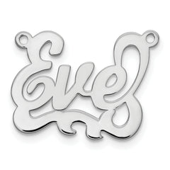 Sterling Silver/Rhodium-plated Polished Name Plate