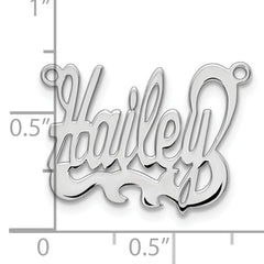 10k White Gold Polished Name Plate