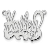 10k White Gold Polished Name Plate