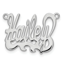 10k White Gold Polished Name Plate