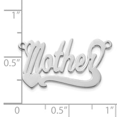 10k White Gold Polished Heart Name Plate