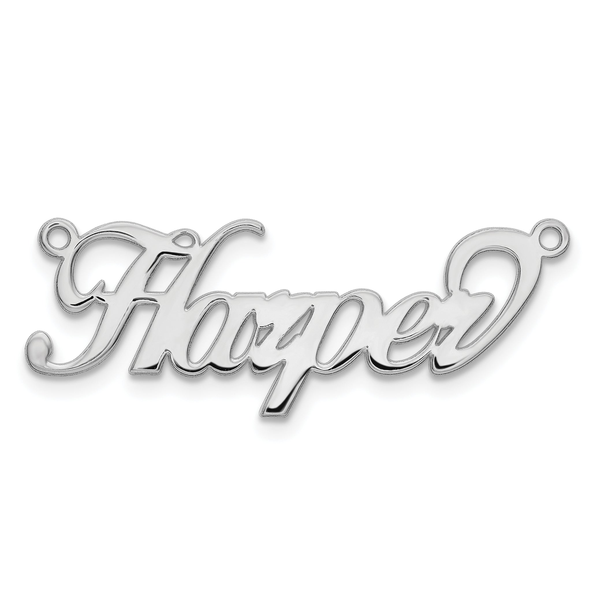 14k White Gold Name Plate