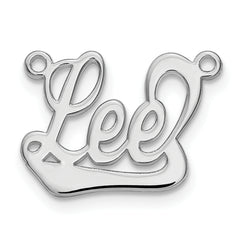 Sterling Silver/Rhodium-plated Underlined Name Plate